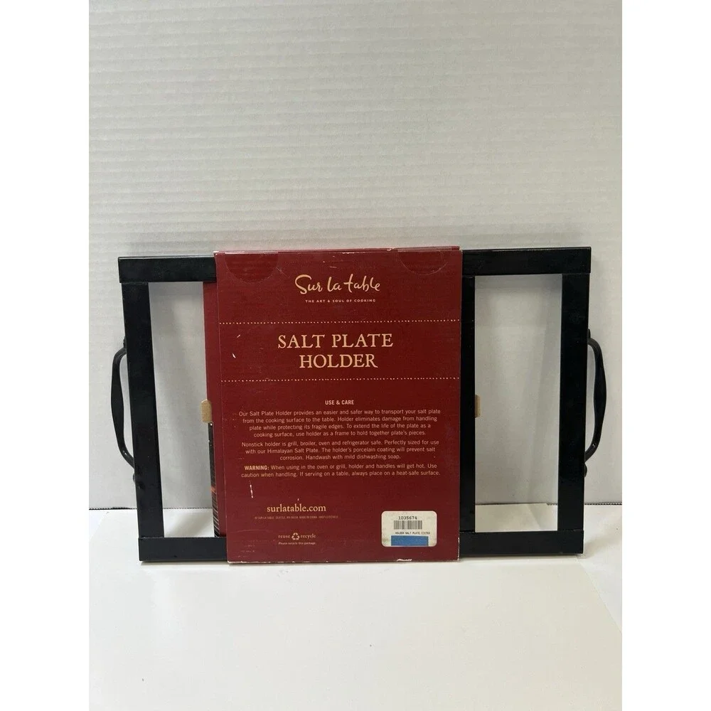 Salt Block Holder 8x12 Inch Sur la table Nonstick Porcelain Surface
